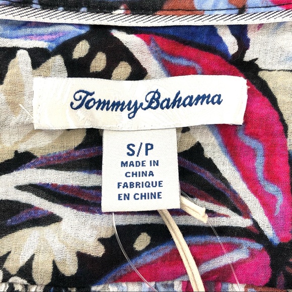 Tommy Bahama Black Cactus to Clouds 3/4 Slv Blouse - Picture 5 of 7